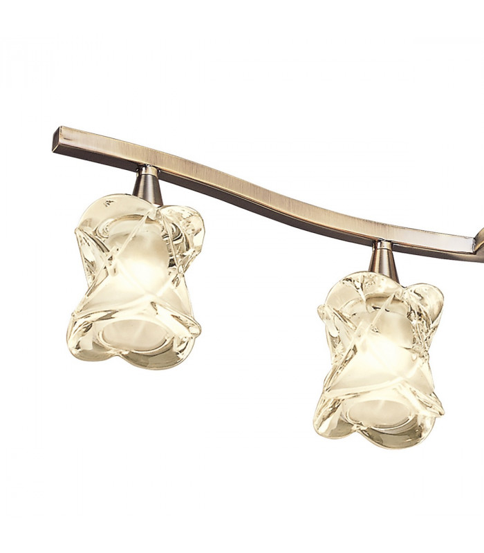 Rosa Del Desierto Telescopic Linear Pendant Line 4 Light G9 Antique Brass-5