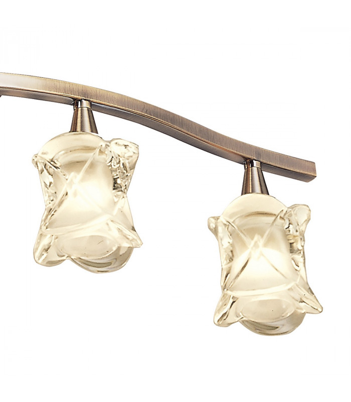 Rosa Del Desierto Telescopic Linear Pendant Line 4 Light G9 Antique Brass-6