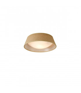 Sabina Ceiling 2 x E27 (Max 20W) Brown Linen Shade/White Acrylic-1
