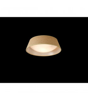 Sabina Ceiling 2 x E27 (Max 20W) Brown Linen Shade/White Acrylic-2