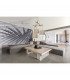 Sabina Ceiling 5 x E27 (Max 20W) Brown Linen Shade/White Acrylic-6
