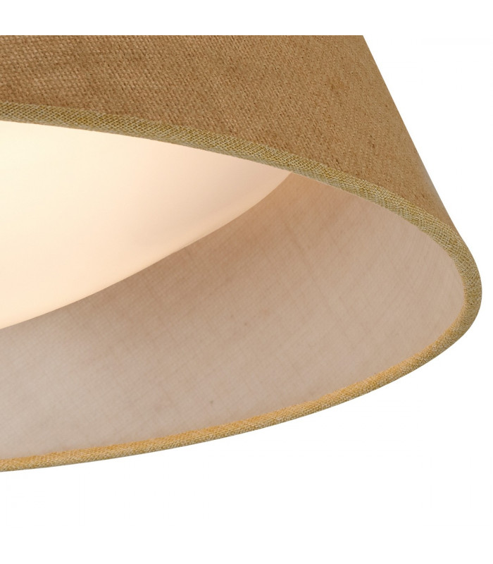 Sabina Ceiling 5 x E27 (Max 20W) Brown Linen Shade/White Acrylic-9