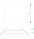 Saona 9cm Square Recessed Ultra Slim Downlight 6W LED 3000K 520lm Matt White Driver Included 3yrs Warranty-9