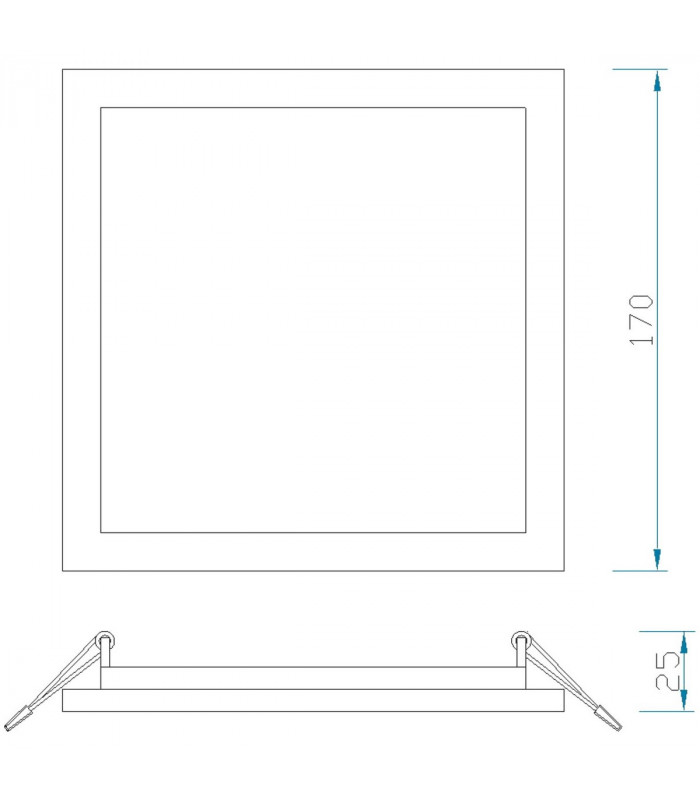 Saona 17.5cm Square Recessed Ultra Slim Downlight 18W LED 3000K 1590lm Matt White Driver Included 3yrs Warranty-9