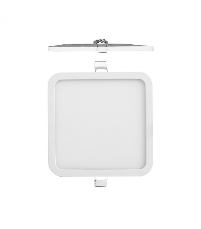 Saona 22.5cm Square Recessed Ultra Slim Downlight 24W LED 3000K 2090lm Matt White Driver Included 3yrs Warranty-1