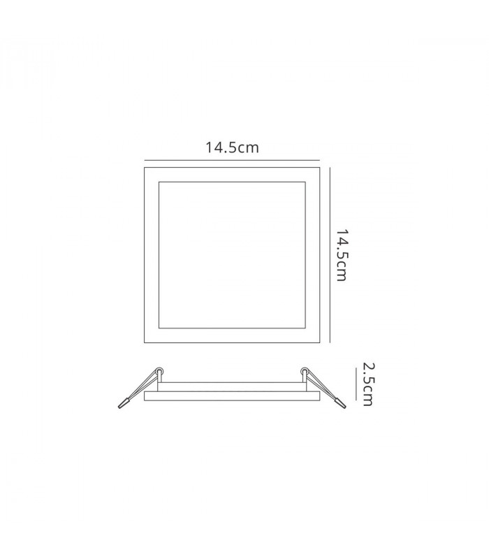Saona 14.5cm Square Recessed Ultra Slim Downlight 12W LED 4000K 1080lm Matt White Driver Included 3yrs Warranty-11