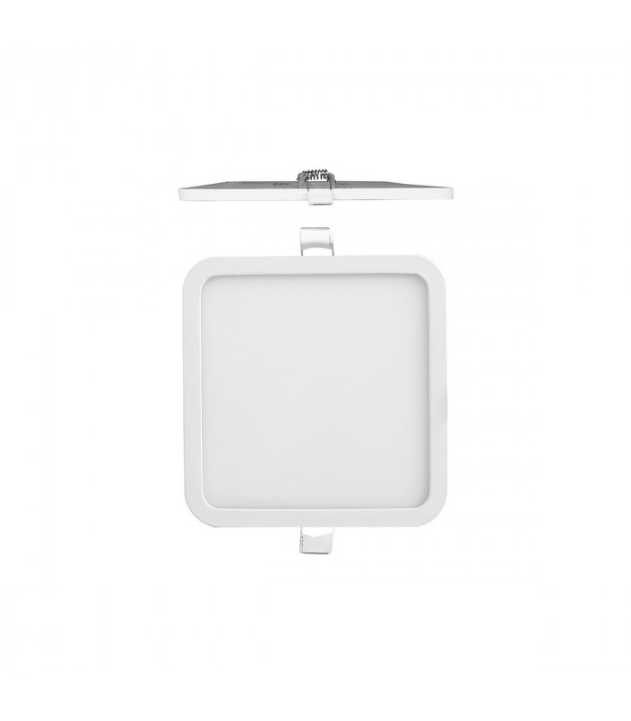 Saona 17.5cm Square Recessed Ultra Slim Downlight 18W LED 4000K 1620lm Matt White Driver Included 3yrs Warranty-1