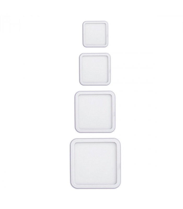 Saona 17.5cm Square Recessed Ultra Slim Downlight 18W LED 4000K 1620lm Matt White Driver Included 3yrs Warranty-4