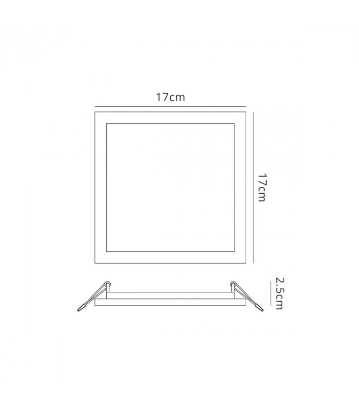 Saona 17.5cm Square Recessed Ultra Slim Downlight 18W LED 4000K 1620lm Matt White Driver Included 3yrs Warranty-9