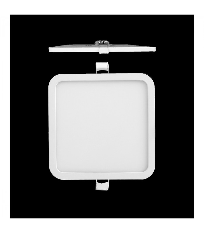 Saona 22.5cm Square Recessed Ultra Slim Downlight 24W LED 4000K 2200lm Matt White Driver Included 3yrs Warranty-2