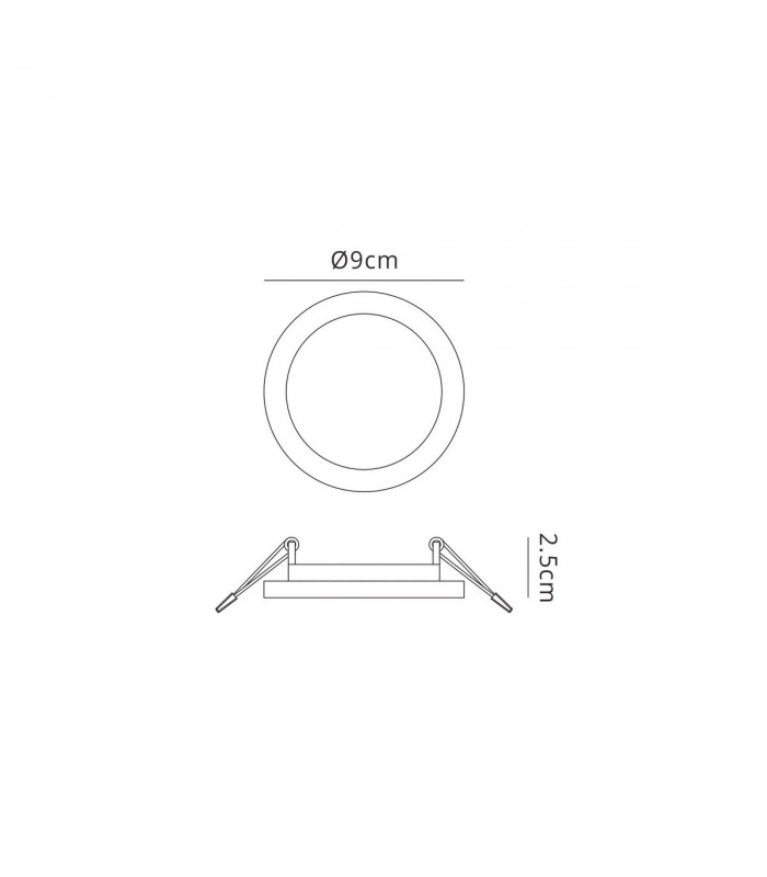 Saona 9cm Round LED Recessed Ultra Slim Downlight 6W 4000K 540lm Matt White/Frosted Acrylic Driver Included 3yrs Warranty-11