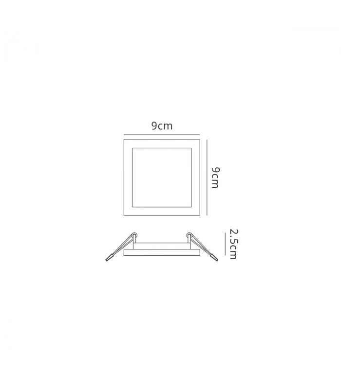 Saona 9cm Square Recessed Ultra Slim Downlight 6W LED 4000K 540lm Matt White Driver Included 3yrs Warranty-11
