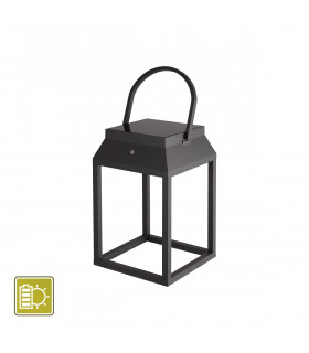 Sapporo Small Solar Portable Lantern 3W LED 3000K 238lm IP54 Graphite 3yrs Warranty-1