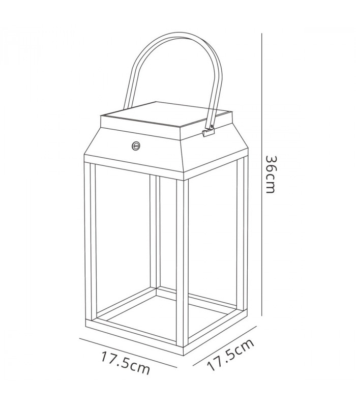 Sapporo Large Solar Portable Lantern 3W LED 3000K 238lm IP54 Graphite 3yrs Warranty-10