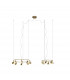 Shell 8+6 Light Pendant Round 70W LED 3000K 3710lm Gold 3yrs Warranty-1