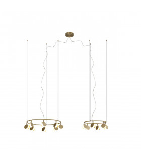 Shell 8+6 Light Pendant Round 70W LED 3000K 3710lm Gold 3yrs Warranty-1