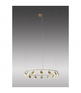 Shell 14 Light Pendant Round 60W LED 3000K 3180lm Gold 3yrs Warranty-2