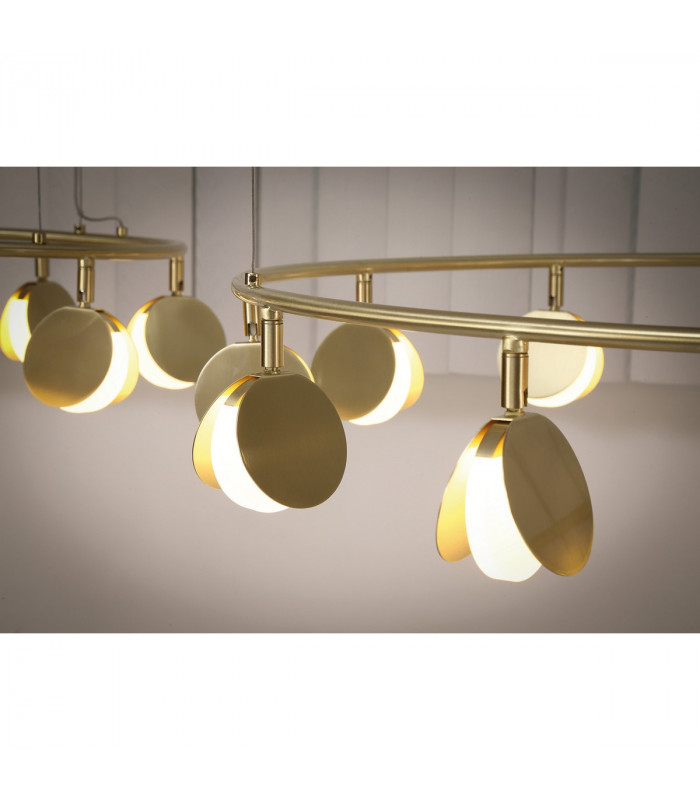 Shell 14 Light Pendant Round 60W LED 3000K 3180lm Gold 3yrs Warranty-7