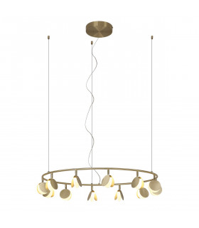 Shell 12 Light Pendant Round 50W LED 3000K 2650lm Gold 3yrs Warranty-1