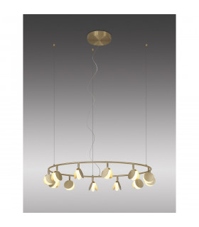 Shell 12 Light Pendant Round 50W LED 3000K 2650lm Gold 3yrs Warranty-2