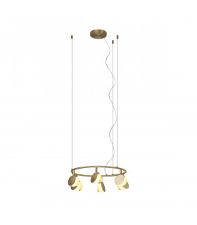 Shell 6 Light Pendant Round 30W LED 3000K 1590lm Gold 3yrs Warranty-1