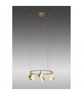 Shell 6 Light Pendant Round 30W LED 3000K 1590lm Gold 3yrs Warranty-2