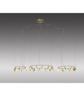 Shell 12+8+4 Light Pendant Round 120W LED 3000K 6360lm Gold 3yrs Warranty-2