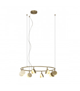 Shell 8 Light Pendant Round 40W LED 3000K 2120lm Gold 3yrs Warranty-1