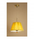 Siena Pendant Round 1 Light E27 Antique Brass With Amber Cream Shade And Amber Crystal-2