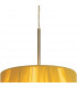 Siena Pendant Round 1 Light E27 Antique Brass With Amber Cream Shade And Amber Crystal-4