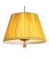 Siena Pendant Round 1 Light E27 Antique Brass With Amber Cream Shade And Amber Crystal-5