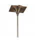 Siena Pendant Round 6 Light E14 Antique Brass With Amber Cream Shades And Amber Crystal-3