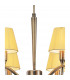 Siena Pendant Round 6 Light E14 Antique Brass With Amber Cream Shades And Amber Crystal-4