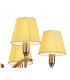 Siena Pendant Round 6 Light E14 Antique Brass With Amber Cream Shades And Amber Crystal-8