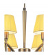 Siena Pendant Round 8 Light E14 Antique Brass With Amber Cream Shades And Amber Crystal-4