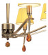 Siena Pendant Round 8 Light E14 Antique Brass With Amber Cream Shades And Amber Crystal-7
