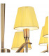 Siena Pendant Round 8 Light E14 Antique Brass With Amber Cream Shades And Amber Crystal-8