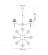 Siena Pendant Round 8 Light E14 Antique Brass With Amber Cream Shades And Amber Crystal-9