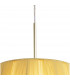 Siena Pendant Round 1 Light E27 Polished Brass With Amber Cream Shade And Clear Crystal-4