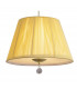 Siena Pendant Round 1 Light E27 Polished Brass With Amber Cream Shade And Clear Crystal-5