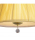 Siena Pendant Round 1 Light E27 Polished Brass With Amber Cream Shade And Clear Crystal-6