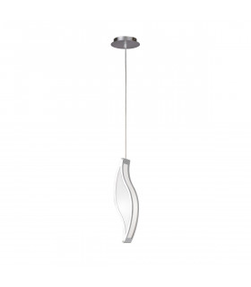 Sintesys Pendant E27 1 Light E27 Polished Chrome/White Acrylic CFL Lamps INCLUDED-1