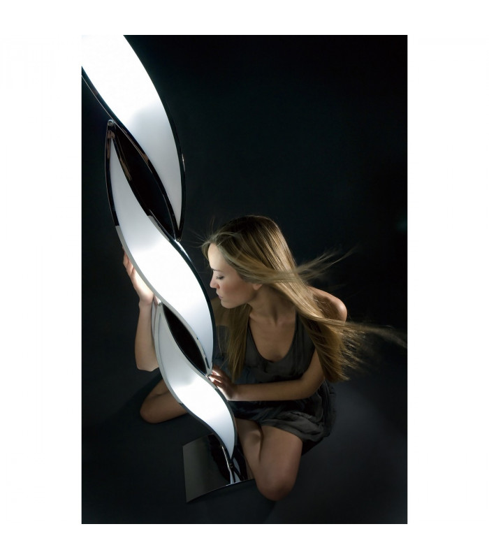 Sintesys Pendant E27 1 Light E27 Polished Chrome/White Acrylic CFL Lamps INCLUDED-4