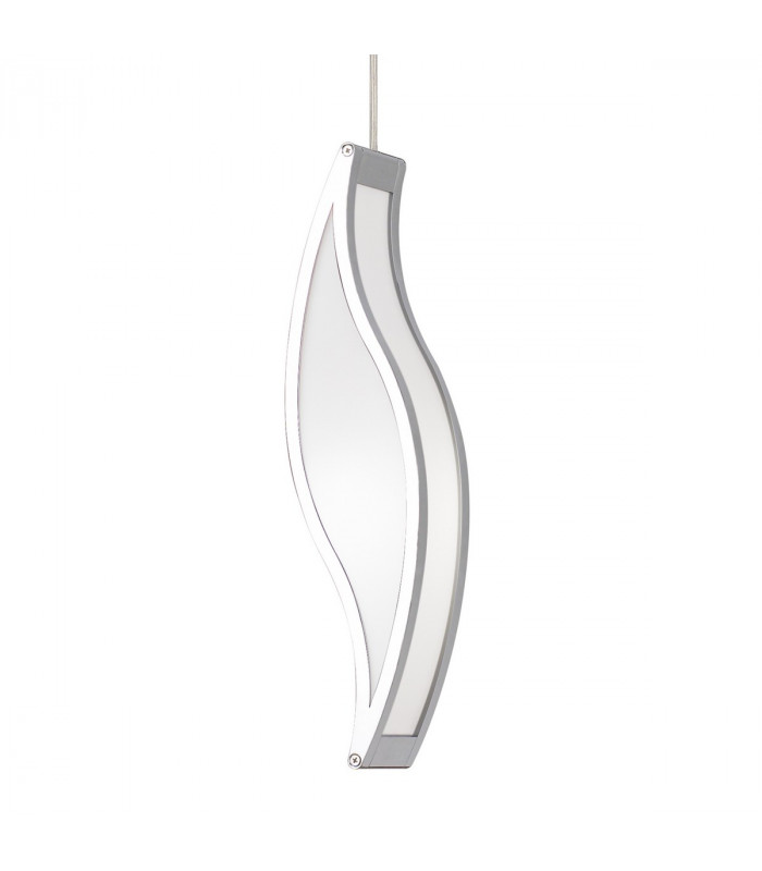 Sintesys Pendant E27 1 Light E27 Polished Chrome/White Acrylic CFL Lamps INCLUDED-7