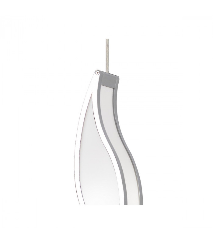 Sintesys Pendant E27 1 Light E27 Polished Chrome/White Acrylic CFL Lamps INCLUDED-8