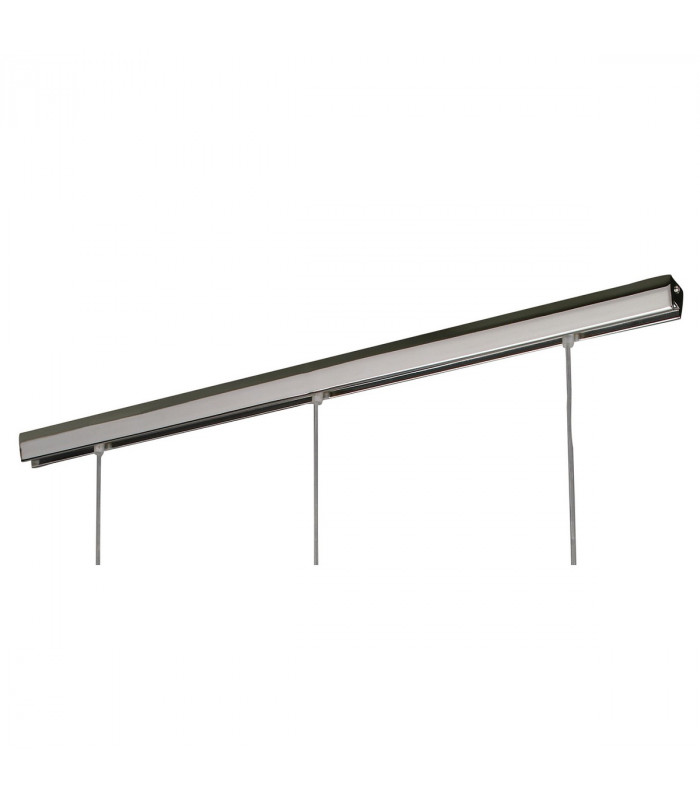 Sintesys Linear Pendant 3 Drop GU10 3 Light Bar Polished Chrome CFL Lamps INCLUDED-3