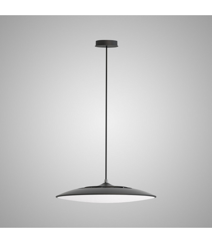 Slim LED Pendant 25cm Round 16W LED 4000K 1440lm Black 3yrs Warranty-2