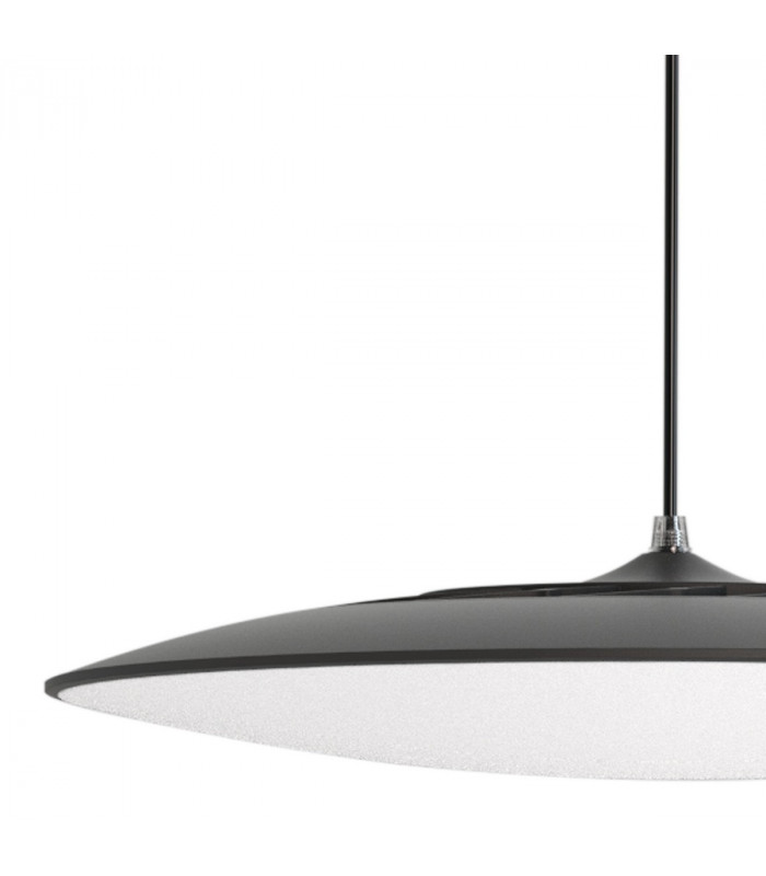 Slim LED Pendant 25cm Round 16W LED 4000K 1440lm Black 3yrs Warranty-4