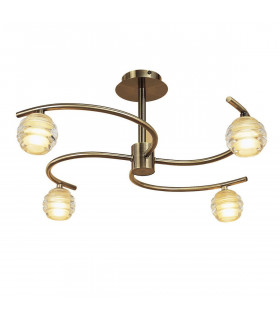 Sphere Semi Flush 4 Light G9 Antique Brass-1