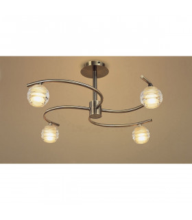 Sphere Semi Flush 4 Light G9 Antique Brass-2